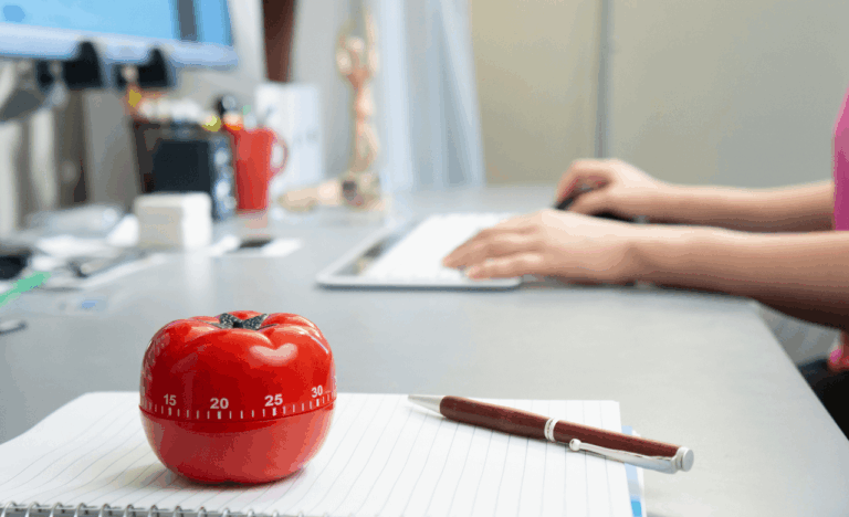 A close up shot of Pomodoro Timer